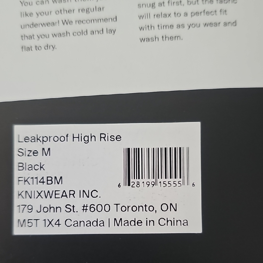 Knix Leakproof High Rise Underwear - Black - Picture 3 of 5